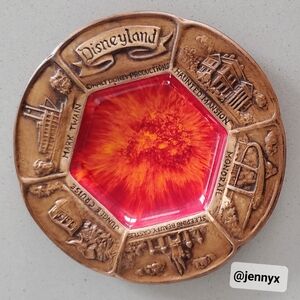 Disneyland Vintage Souvenir Plate Haunted Mansion Sleepung Beauty Castle